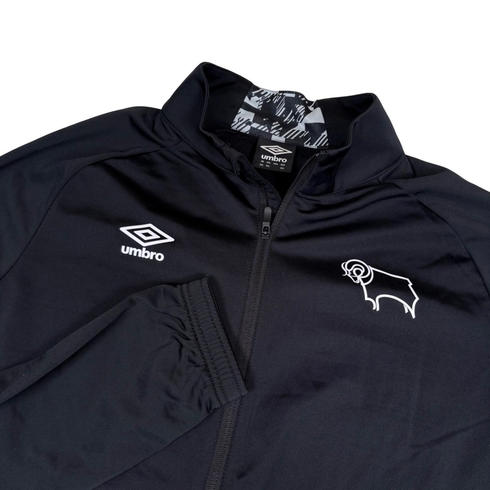 Umbro Derby County‎ Track Jacket Full Zip Mens Size 3XL Black